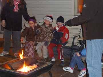 roasting marshmallows